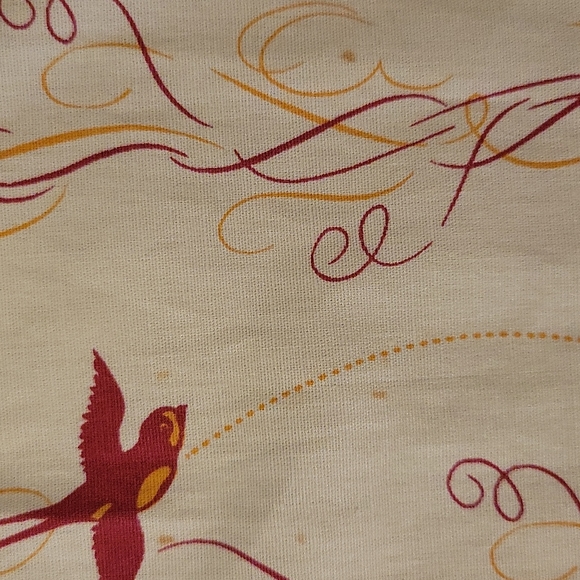 Retro Style Skirt with Red Birds and Bombs Size S/M - Picture 6 of 8